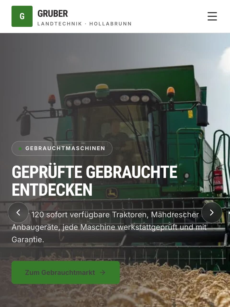 Website-Referenz: GRUBER Landtechnik